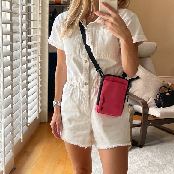 Zara Pants - Zara romper jeans ivory white xs like new